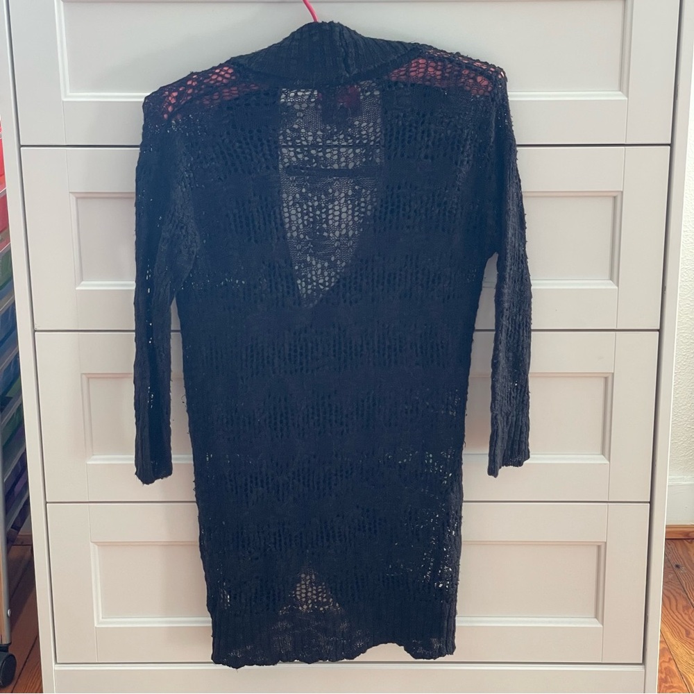PINK Republic Women's Black Open-Knit Sweater - Picture 2 of 6